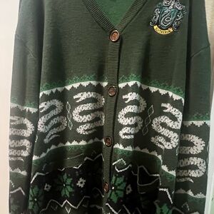 Harry Potter Green Cardigan With Slytherin Crest
